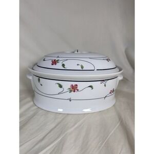 Savoir Vivre Spring Fantasy Covered Casserole Dish Japan‎ Floral Bake Serve 2 Qt